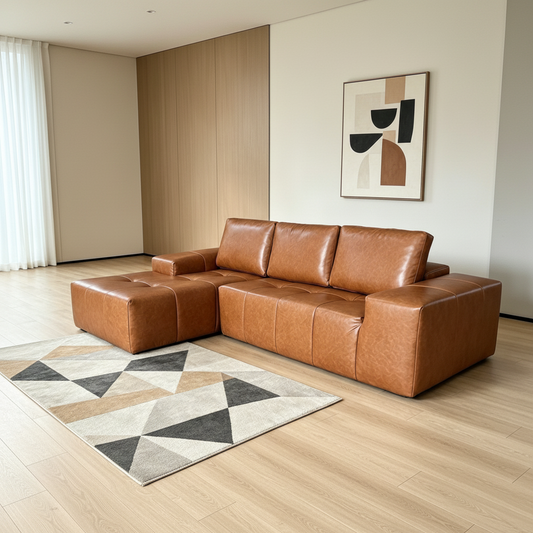 Fabric Boneless Couch — 3-Seat