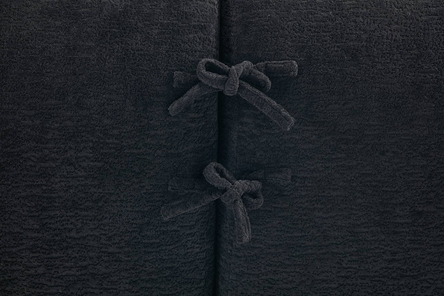 Chenille Spring-Core Compression Sectional — 4-Seat, 99"W — Black