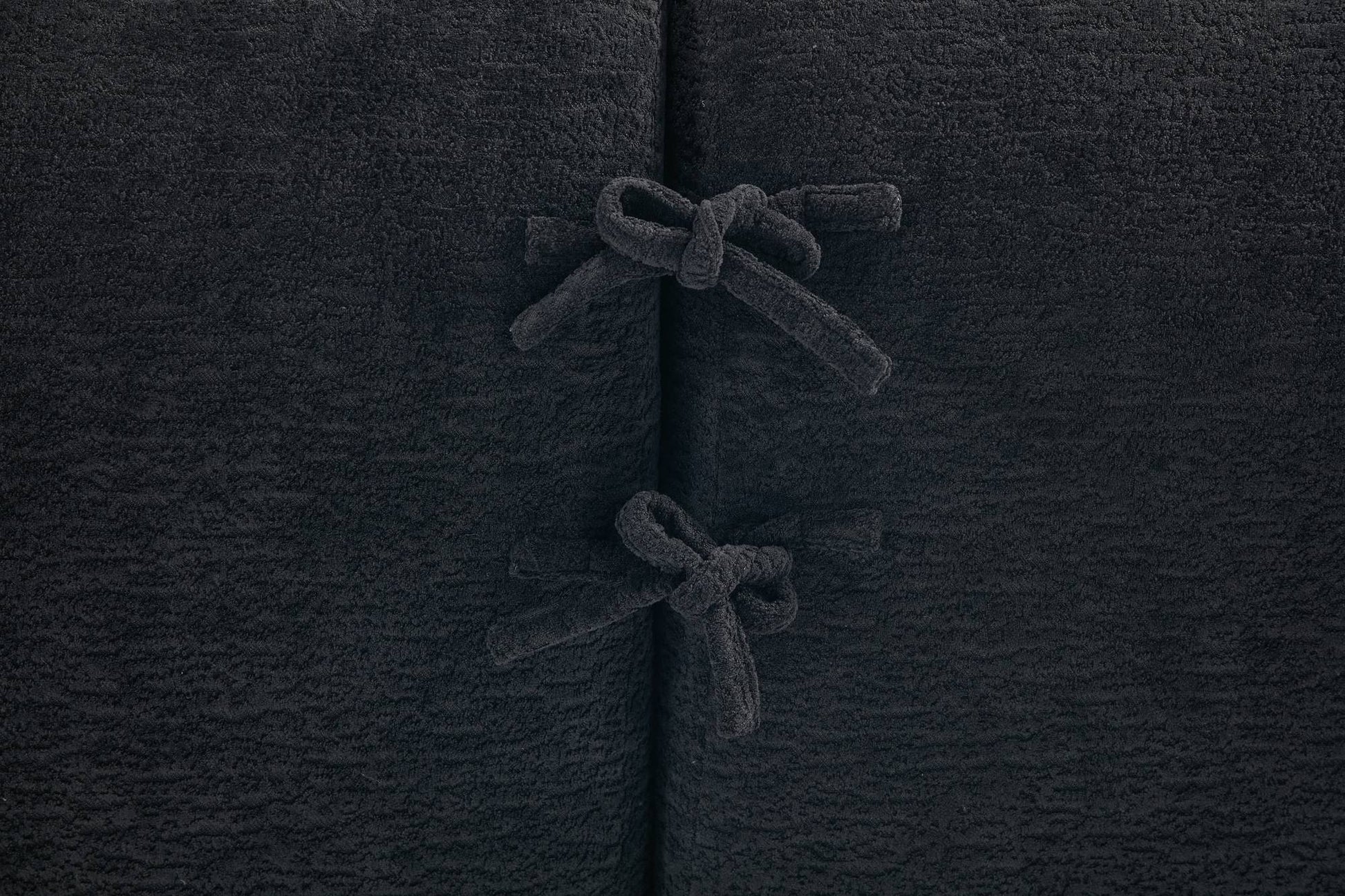 Chenille Spring-Core Compression Sectional — 4-Seat, 99"W — Black