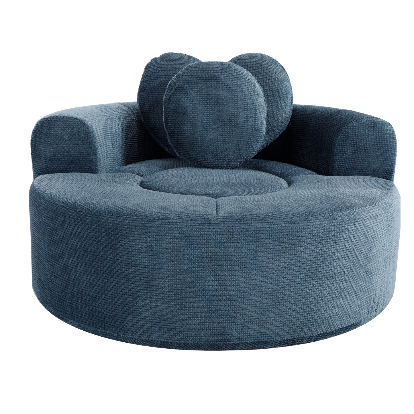 Polyester Compression Accent Chair — 1-Seat — Blue