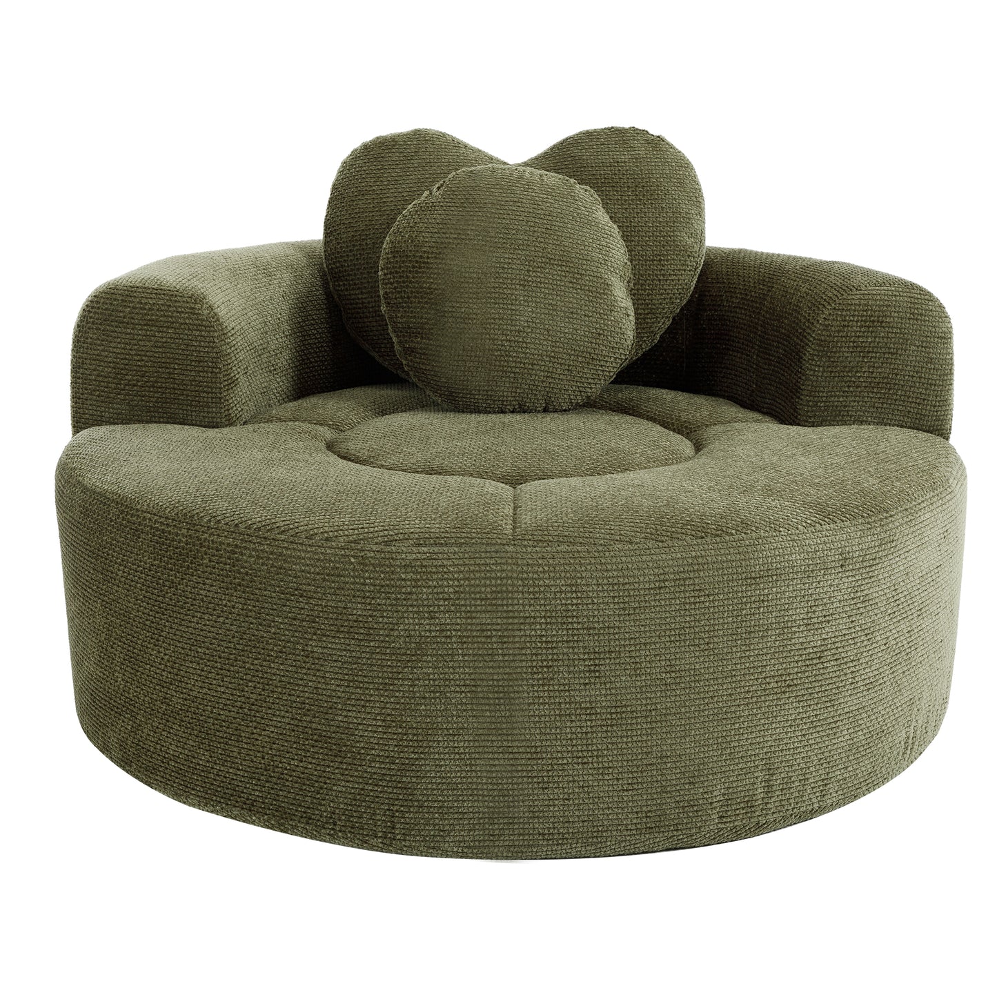 Polyester Compression Accent Chair — 1-Seat — Green