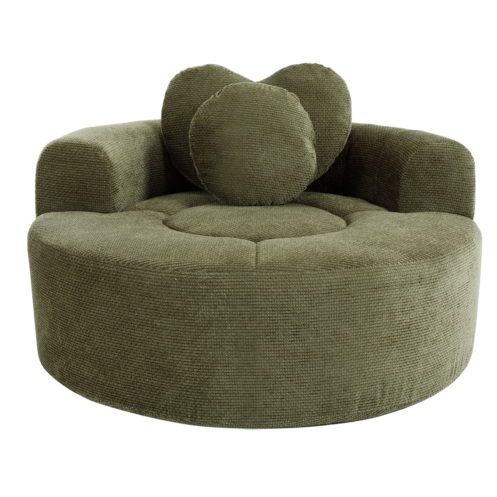 Polyester Compression Accent Chair — 1-Seat — Green