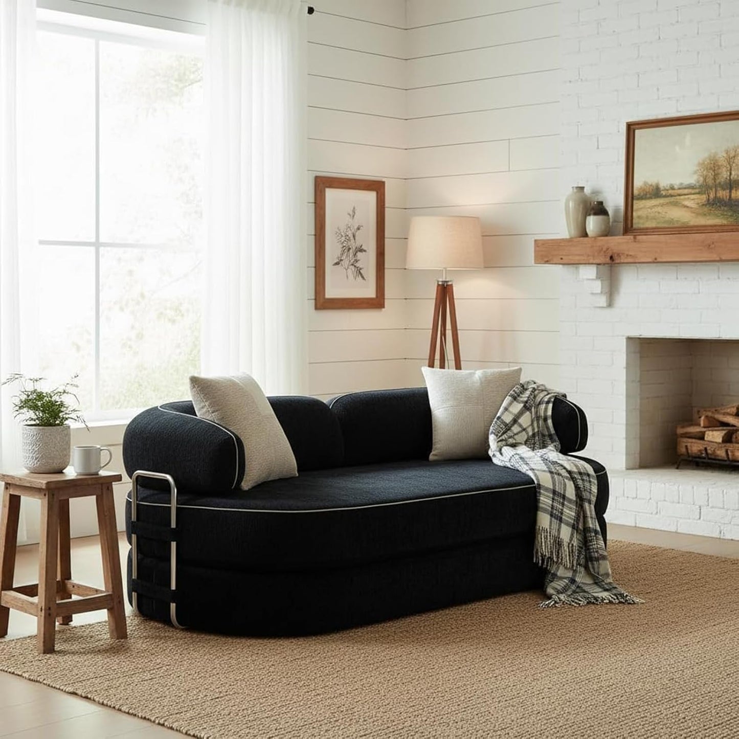 The Cumulus — Convertible Compression Sofa Bed — Black