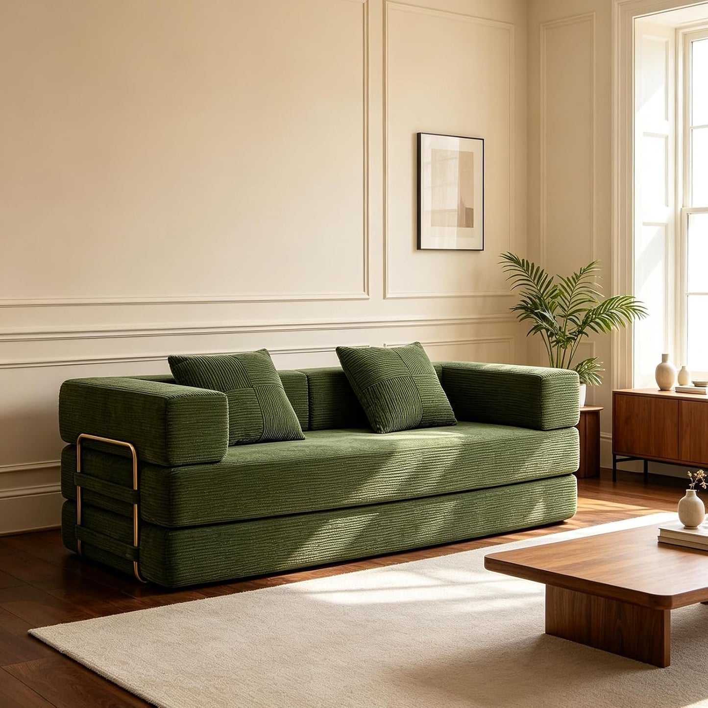 The Nimbus — Convertible Compression Sofa Bed — Green
