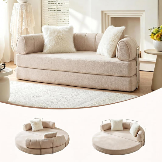 The Willow — Convertible Compression Sofa — Beige