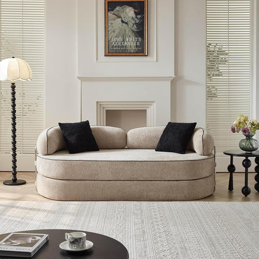 The Cumulus — Convertible Compression Sofa Bed — Beige