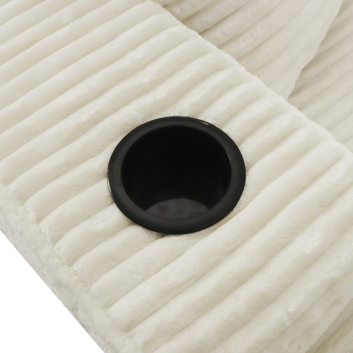 Corduroy Compression Sofa — 5-Seat, 134"W — Beige