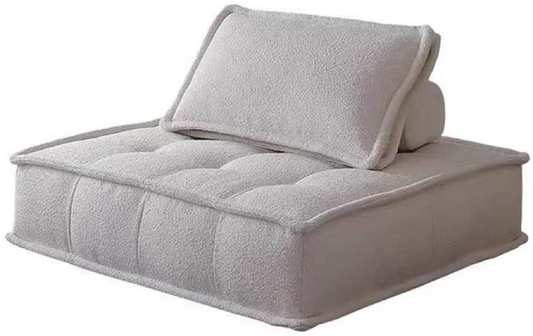 Boneless linen accent chair