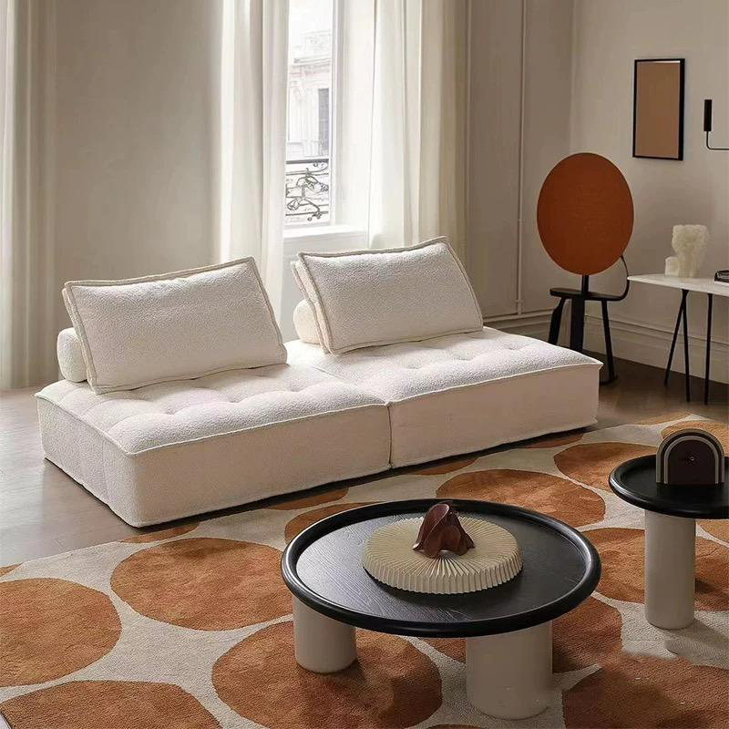 Boneless linen accent chair