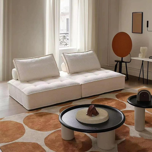 Boneless linen accent chair