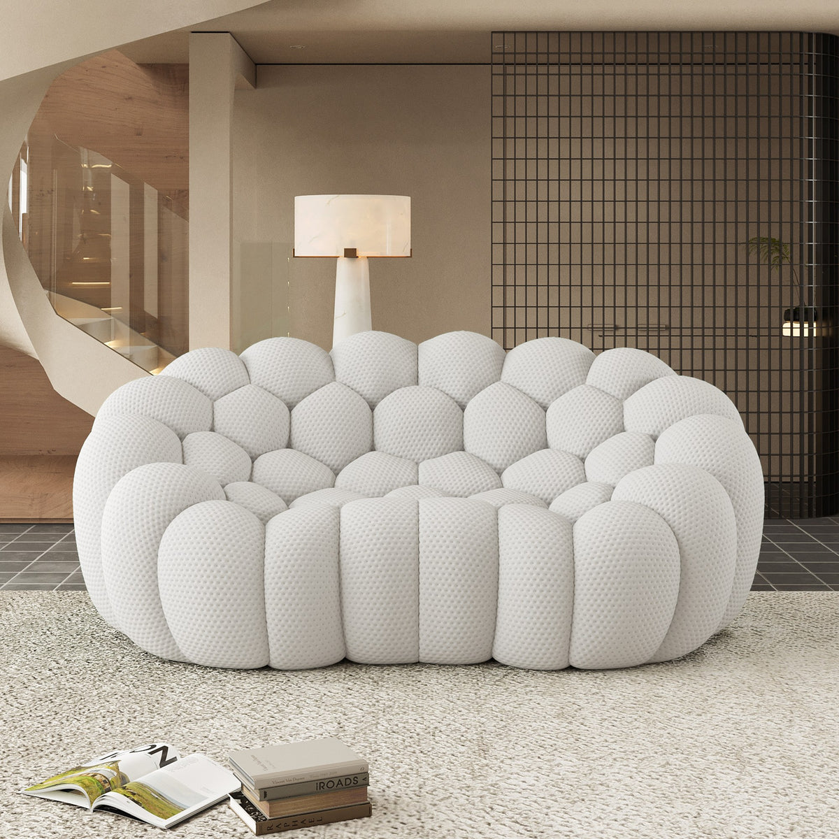 Light Grey 2-seat boneless couch in a bright modern living room — 2/3-Seat — Light Grey / 2-Seat