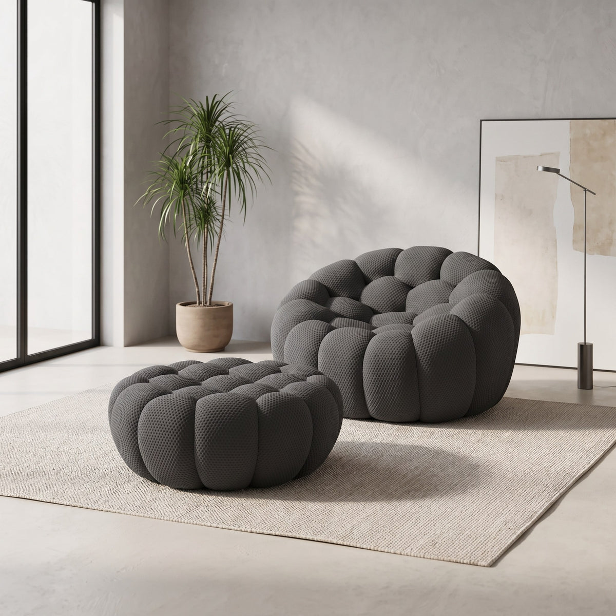 Boneless Sectional — 1/2/3-Seat — Dark Grey / 1-Seat
