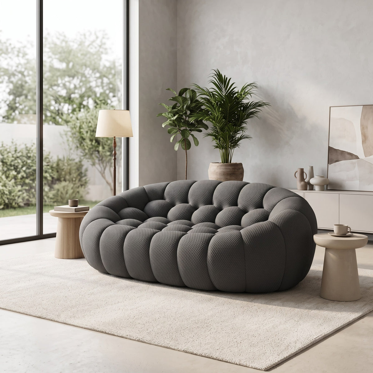 Boneless Sectional — 1/2/3-Seat — Dark Grey / 2-Seat