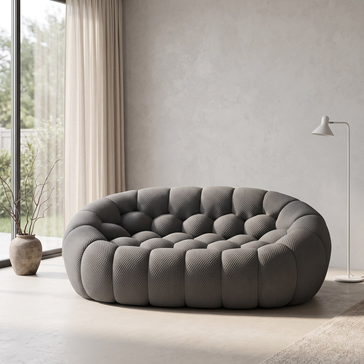 Boneless Sectional — 1/2/3-Seat — Dark Grey / 2-Seat