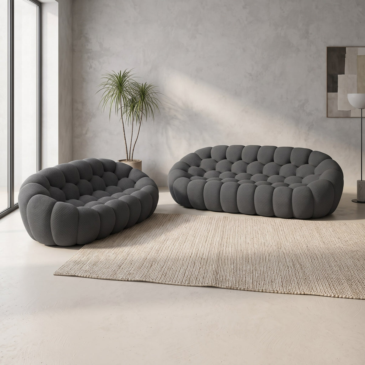 Boneless Sectional — 1/2/3-Seat — Dark Grey / 3-Seat