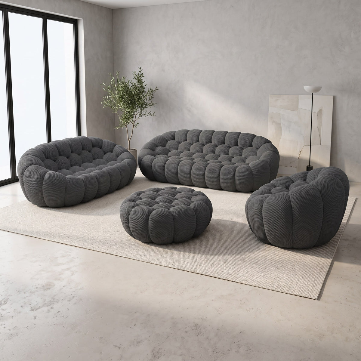 Boneless Sectional — 1/2/3-Seat — Dark Grey / 3-Seat