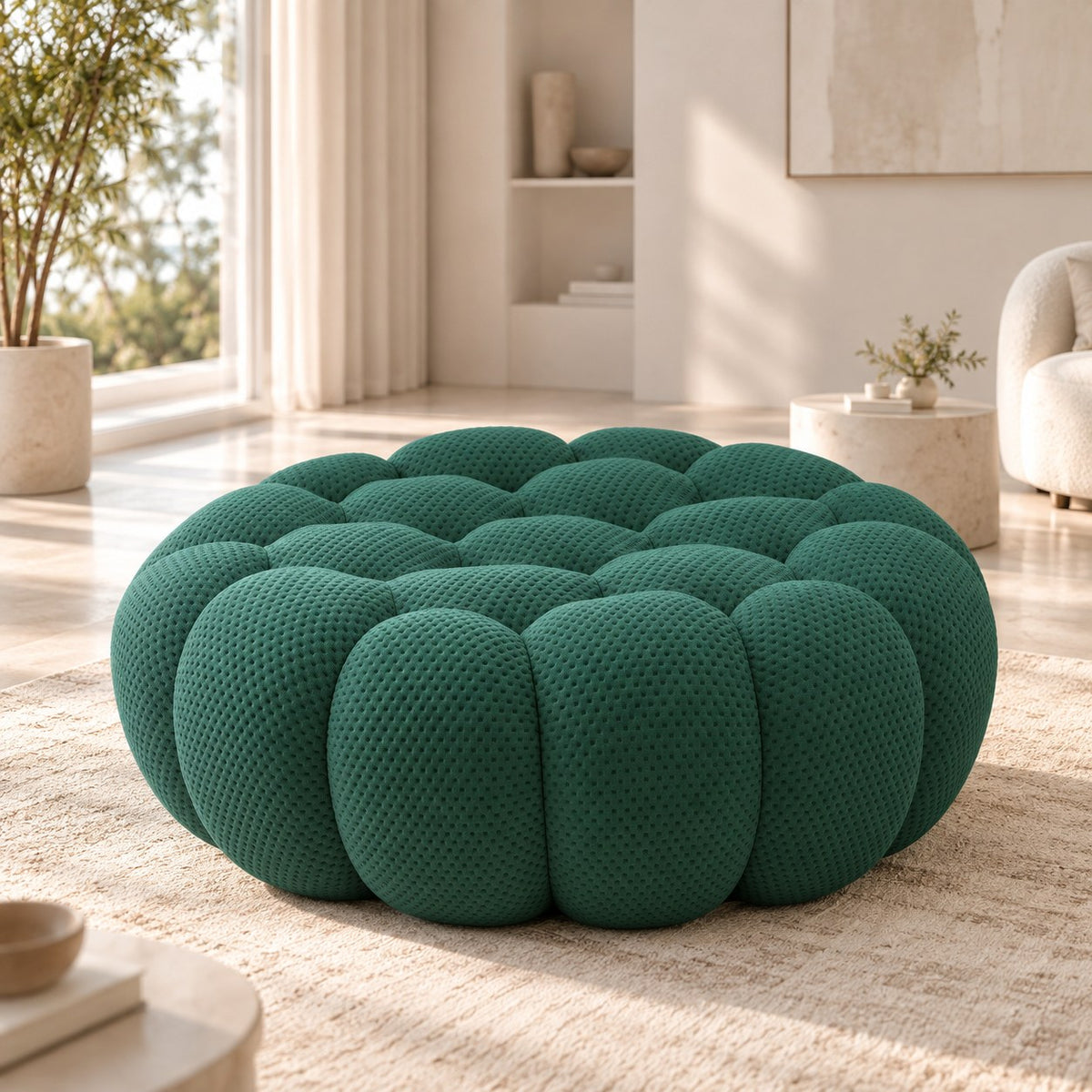Boneless Sectional — 1/2/3-Seat — Green / 1 Ottoman