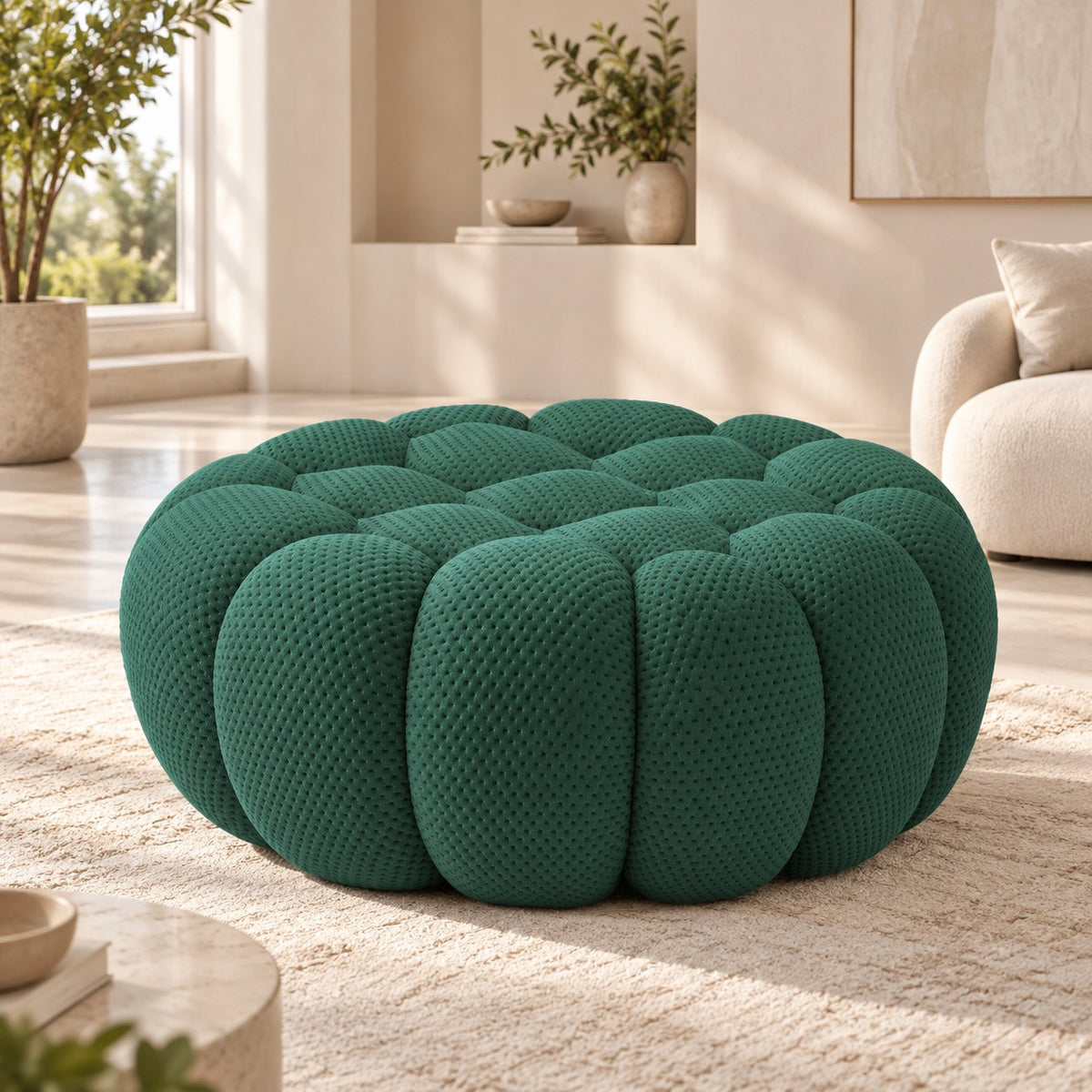 Boneless Sectional — 1/2/3-Seat — Green / 1 Ottoman