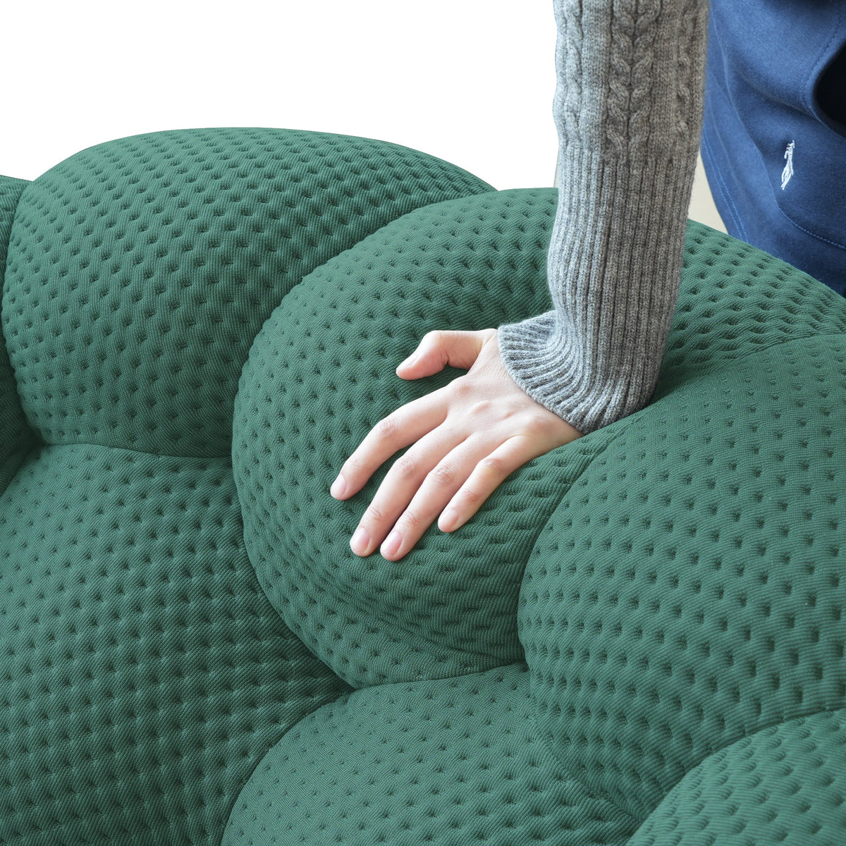 Boneless Sectional — 1/2/3-Seat — Green / 1 Ottoman
