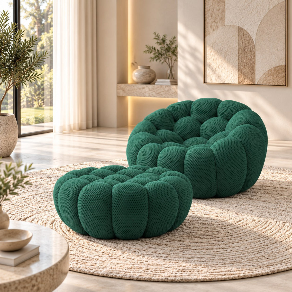 Boneless Sectional — 1/2/3-Seat — Green / 1-Seat