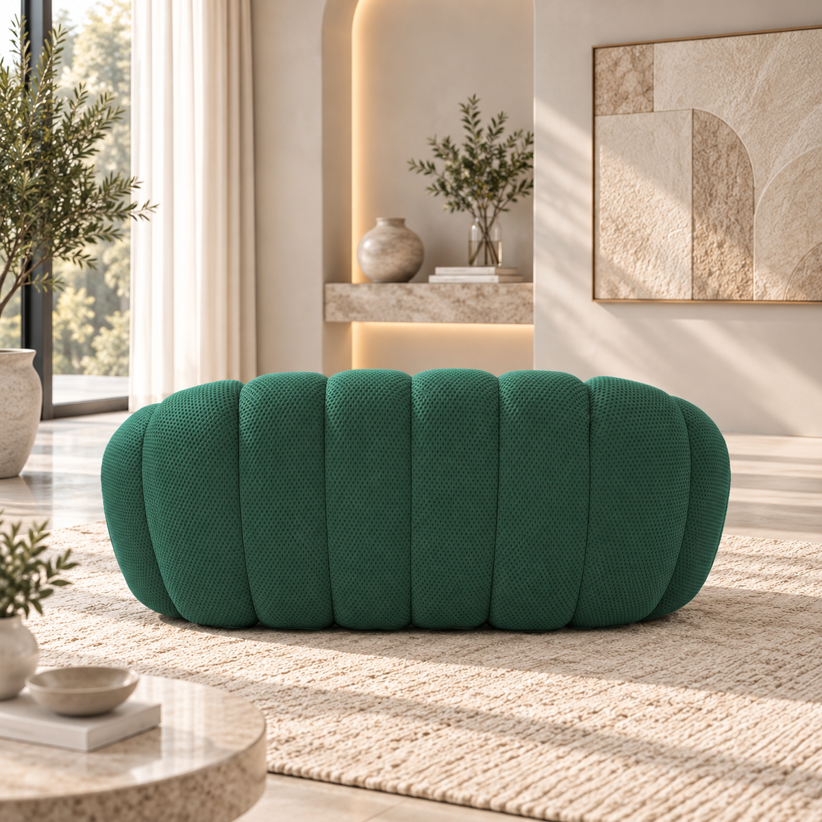 Boneless Sectional — 1/2/3-Seat — Green / 2-Seat