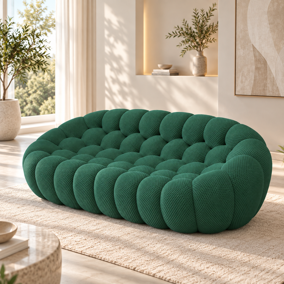 Boneless Sectional — 1/2/3-Seat — Green / 3-Seat