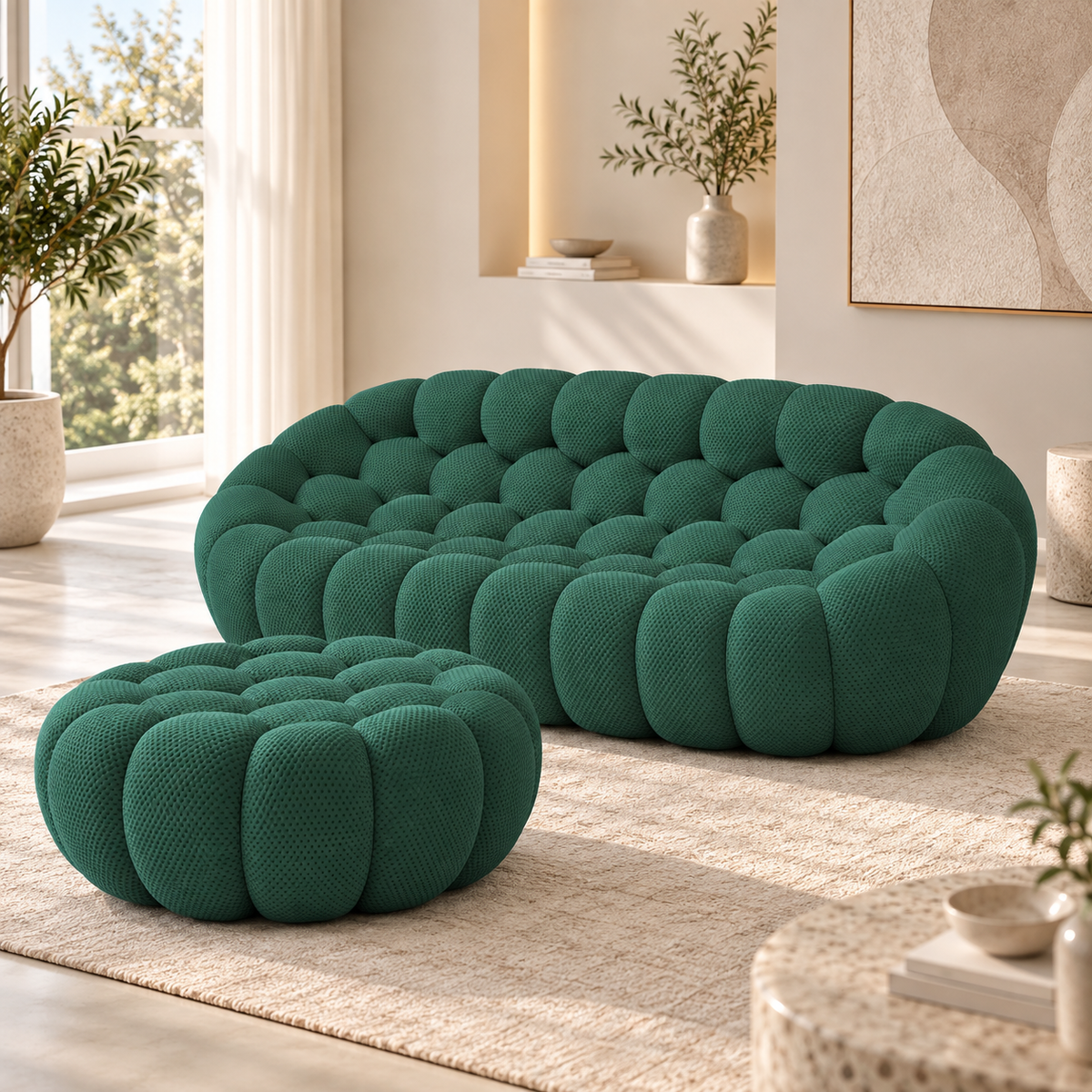 Boneless Sectional — 1/2/3-Seat — Green / 3-Seat
