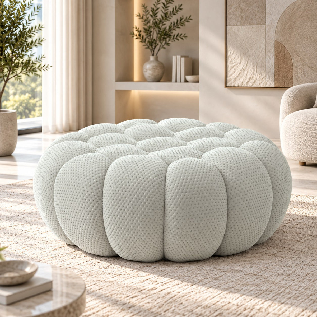 Boneless Sectional — 1/2/3-Seat — Light Grey / 1 Ottoman