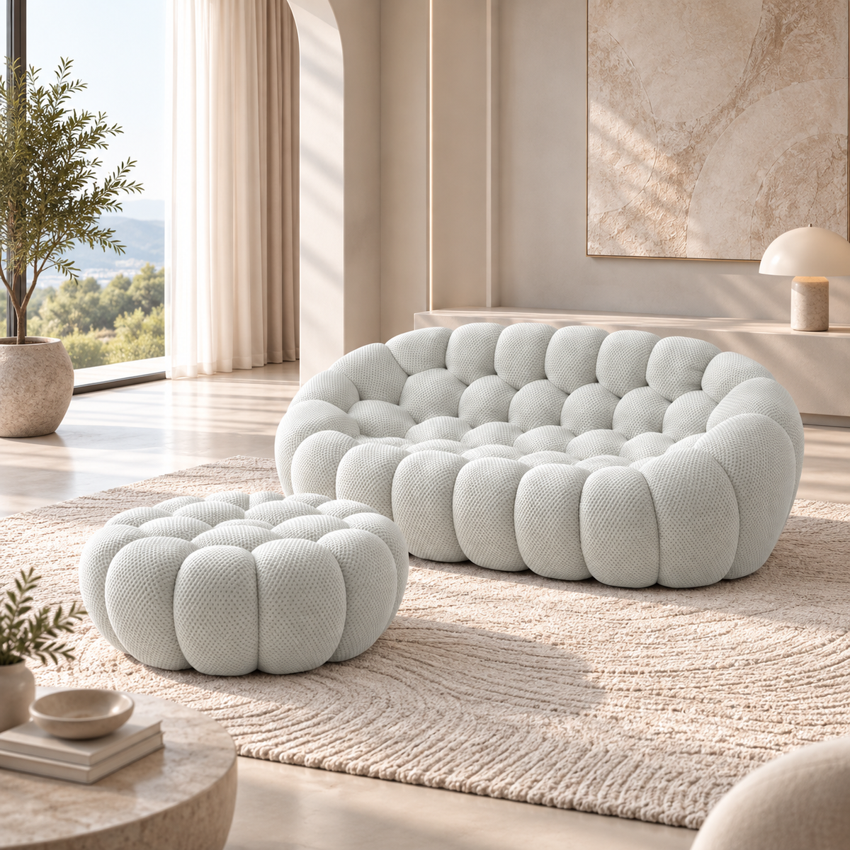 Boneless Sectional — 1/2/3-Seat — Light Grey / 2-Seat