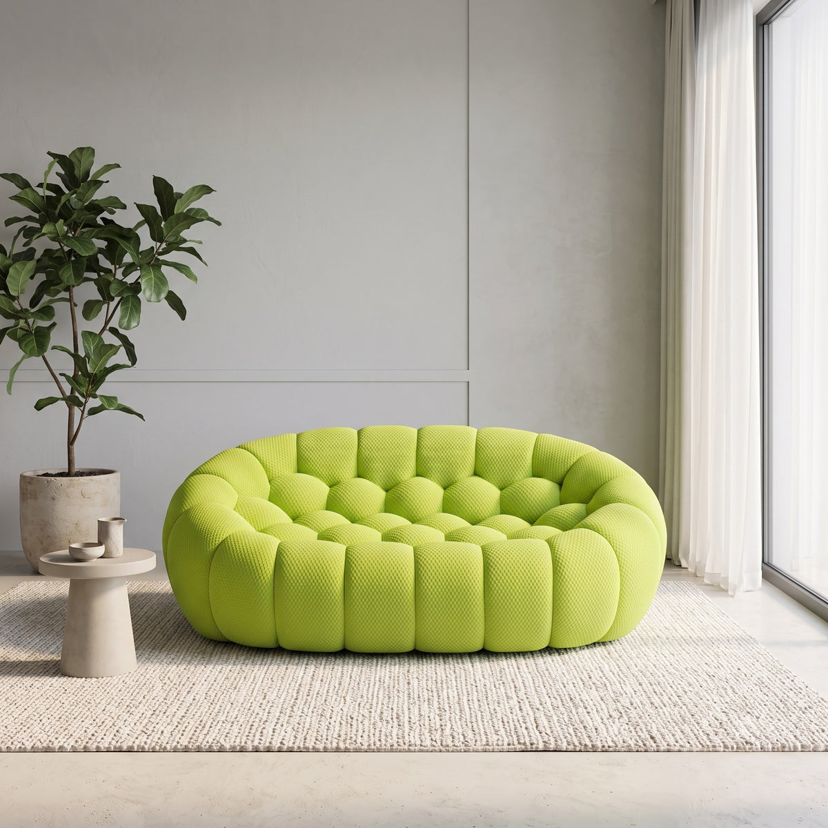 Boneless Sectional — 1/2/3-Seat — Lime Green / 2-Seat