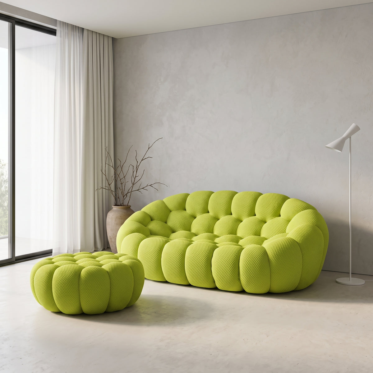 Boneless Sectional — 1/2/3-Seat — Lime Green / 2-Seat