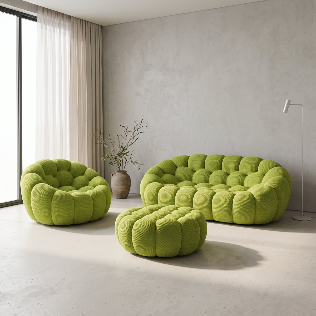 Boneless Sectional — 1/2/3-Seat — Lime Green / 2-Seat