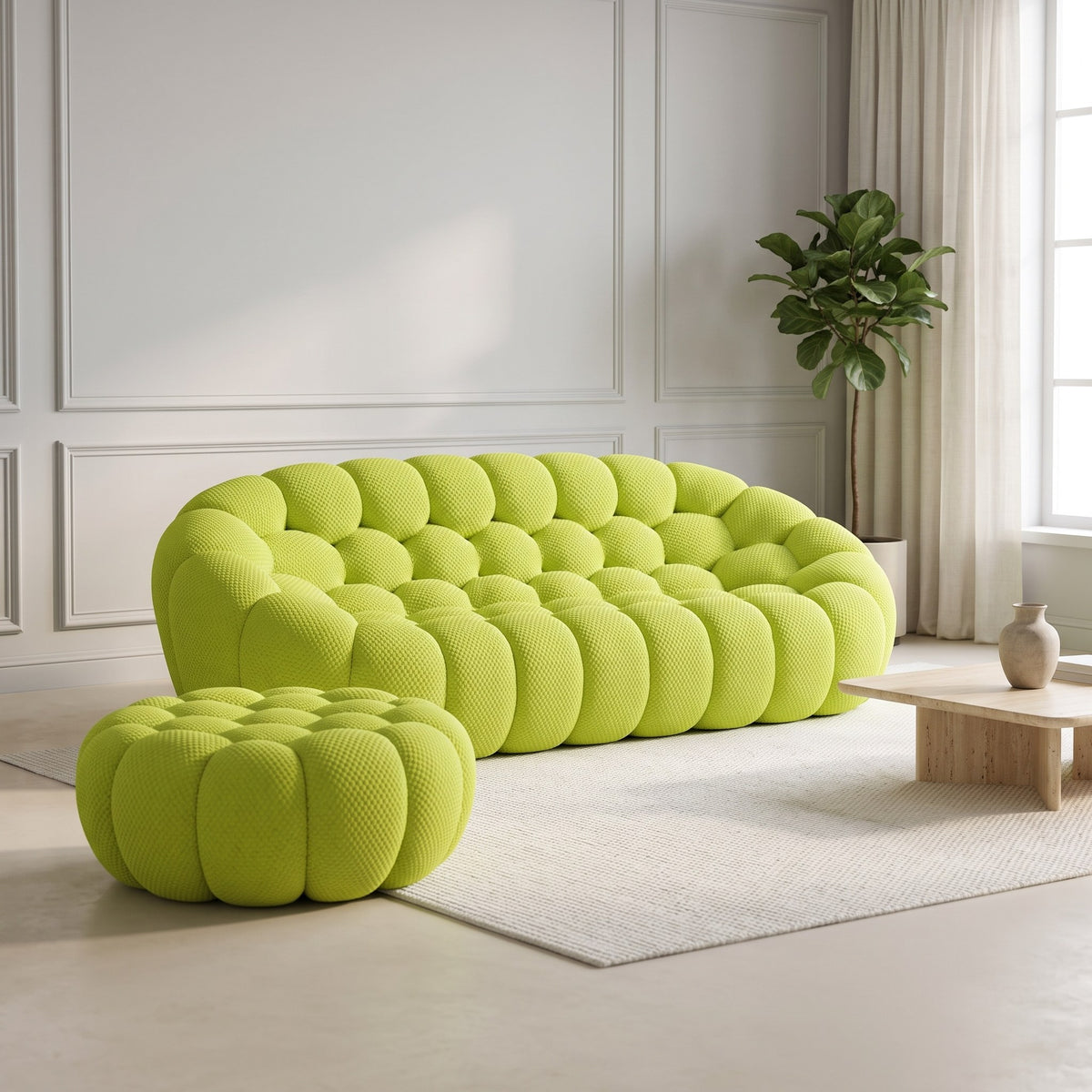 Boneless Sectional — 1/2/3-Seat — Lime Green / 3-Seat