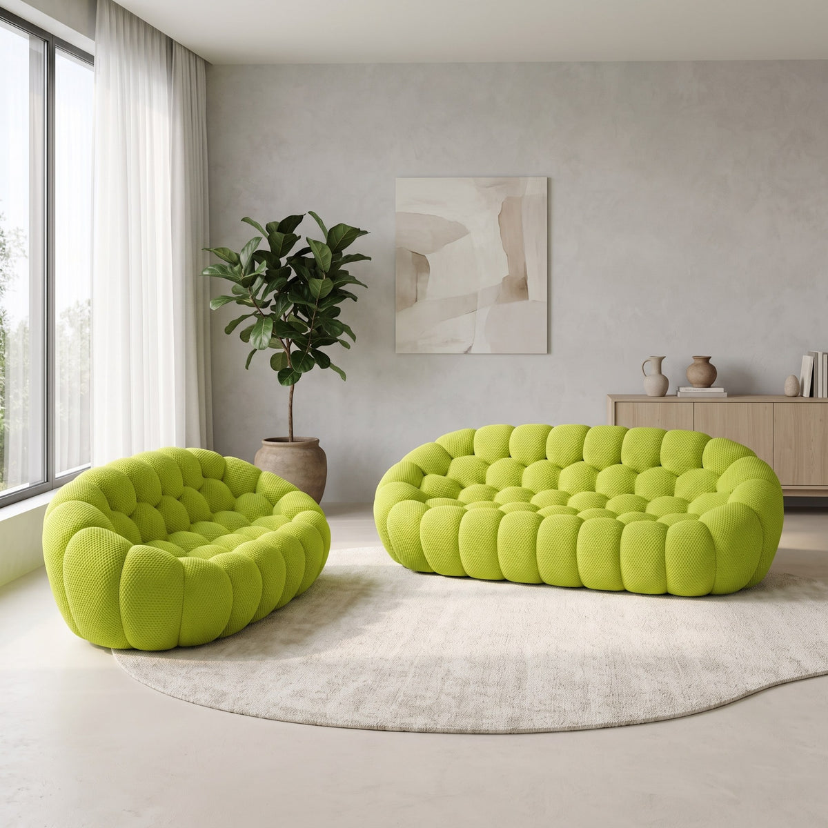 Boneless Sectional — 1/2/3-Seat — Lime Green / 3-Seat