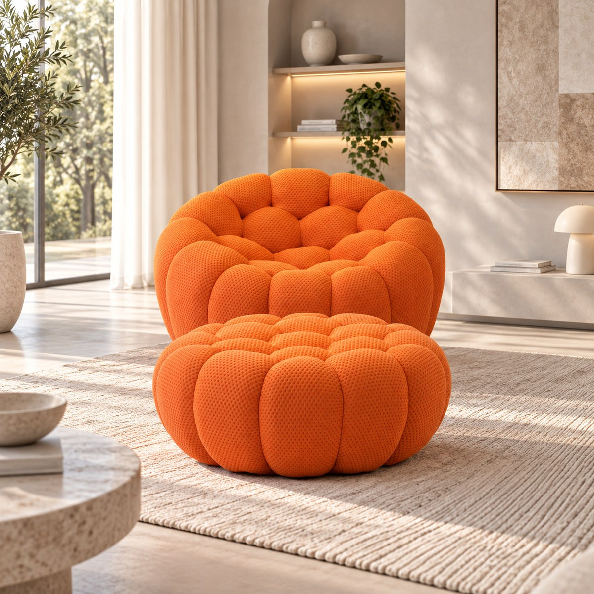Boneless Sectional — 1/2/3-Seat — Orange / 1-Seat