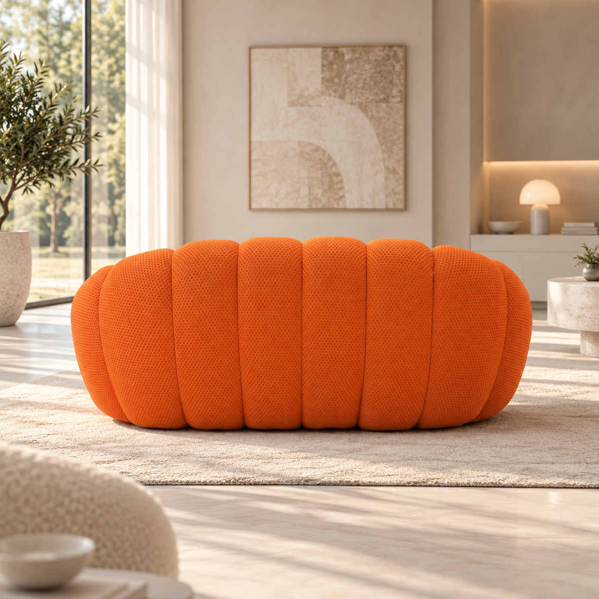 Boneless Sectional — 1/2/3-Seat — Orange / 2-Seat
