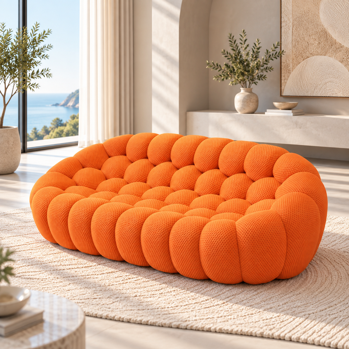Boneless Sectional — 1/2/3-Seat — Orange / 3-Seat