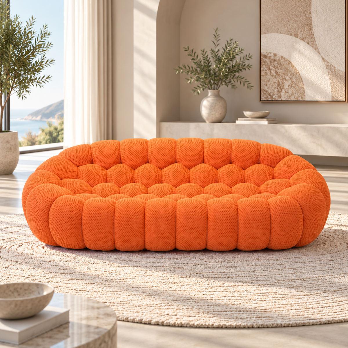 Boneless Sectional — 1/2/3-Seat — Orange / 3-Seat
