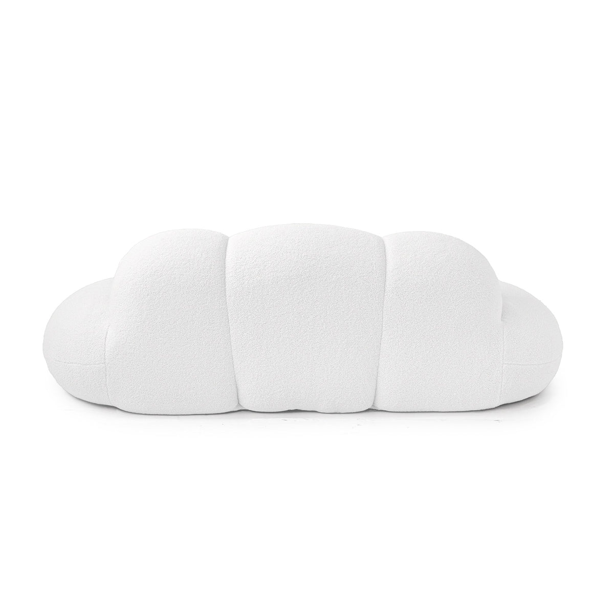 Boucle Boneless Couch — 3-Seat — White