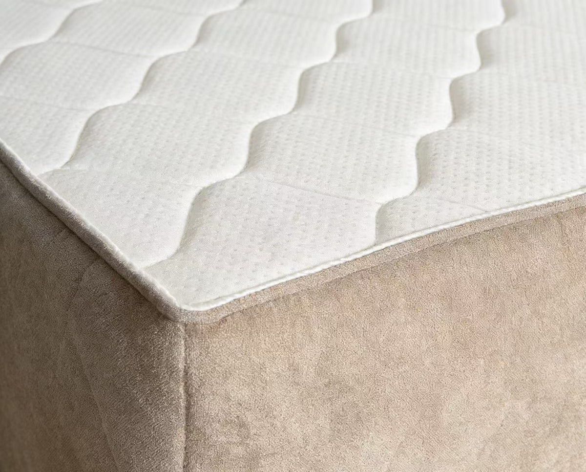 Chenille Boneless Bed — Light Khaki + Beige