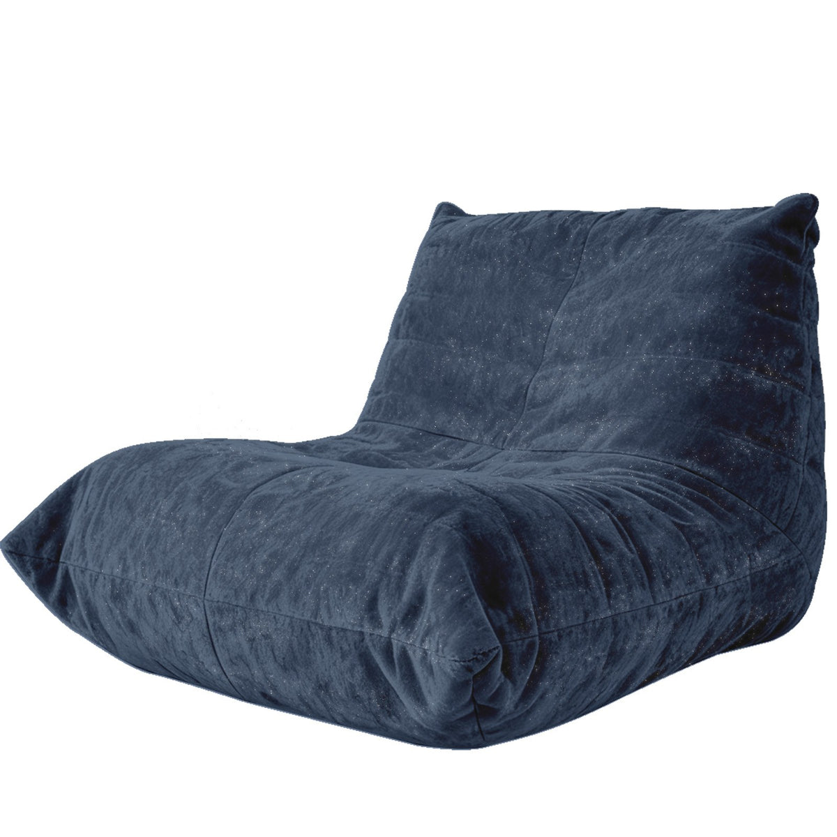 Chenille Boneless Lounge Chair — 1-Seat — Blue