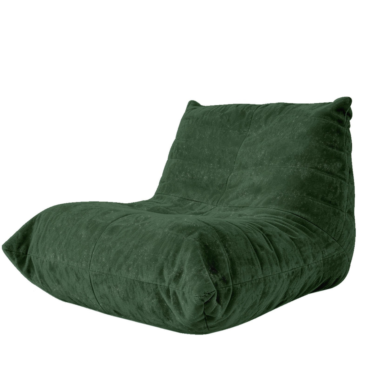 Chenille Boneless Lounge Chair — 1-Seat — Green