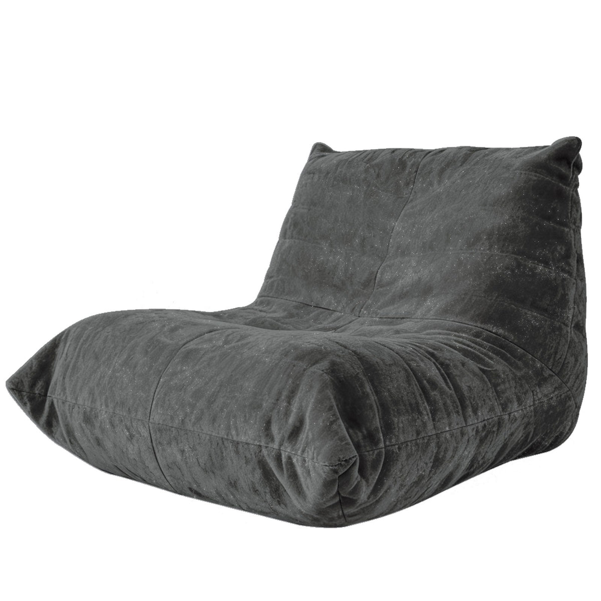 Chenille Boneless Lounge Chair — 1-Seat — Warm Grey