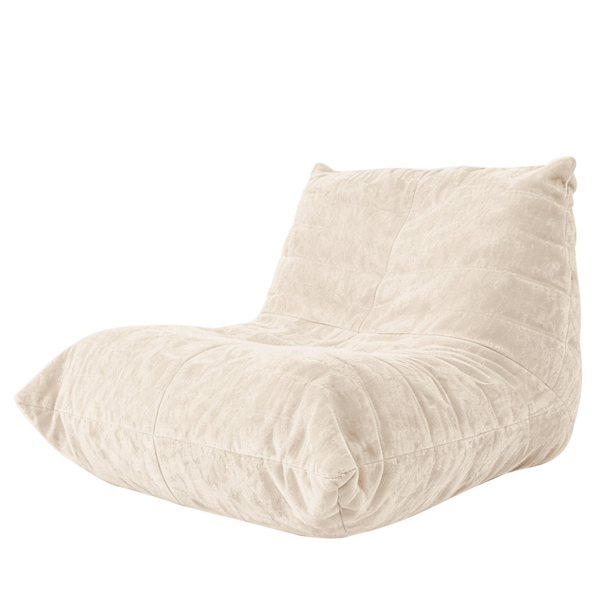 Chenille Boneless Lounge Chair — 1-Seat — White