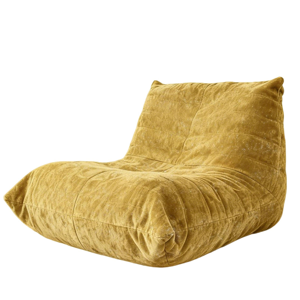 Chenille Boneless Lounge Chair — 1-Seat — Yellow