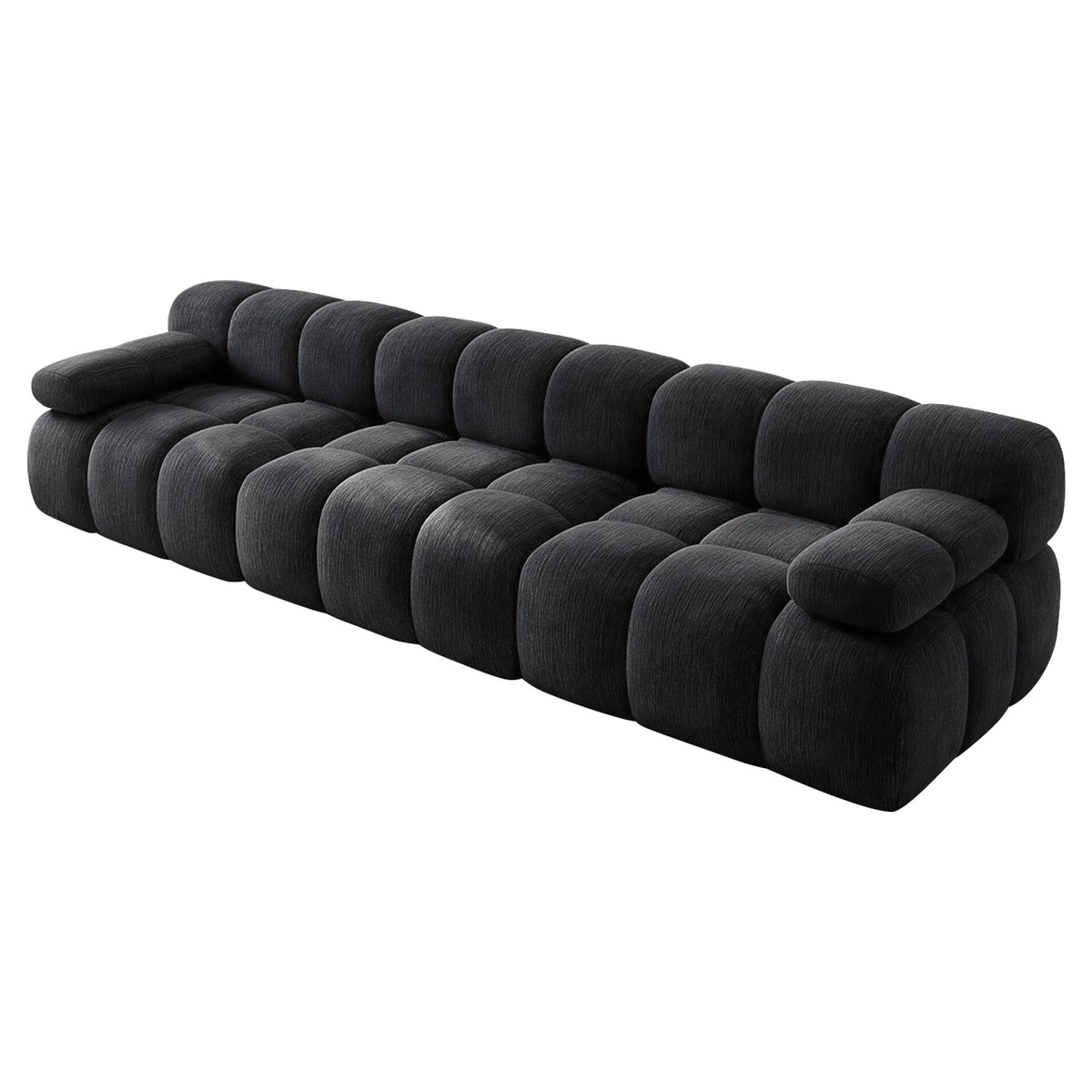 Chenille Boneless Sectional — 3/4/5/6-Seat — Dark Grey / 3-Seat