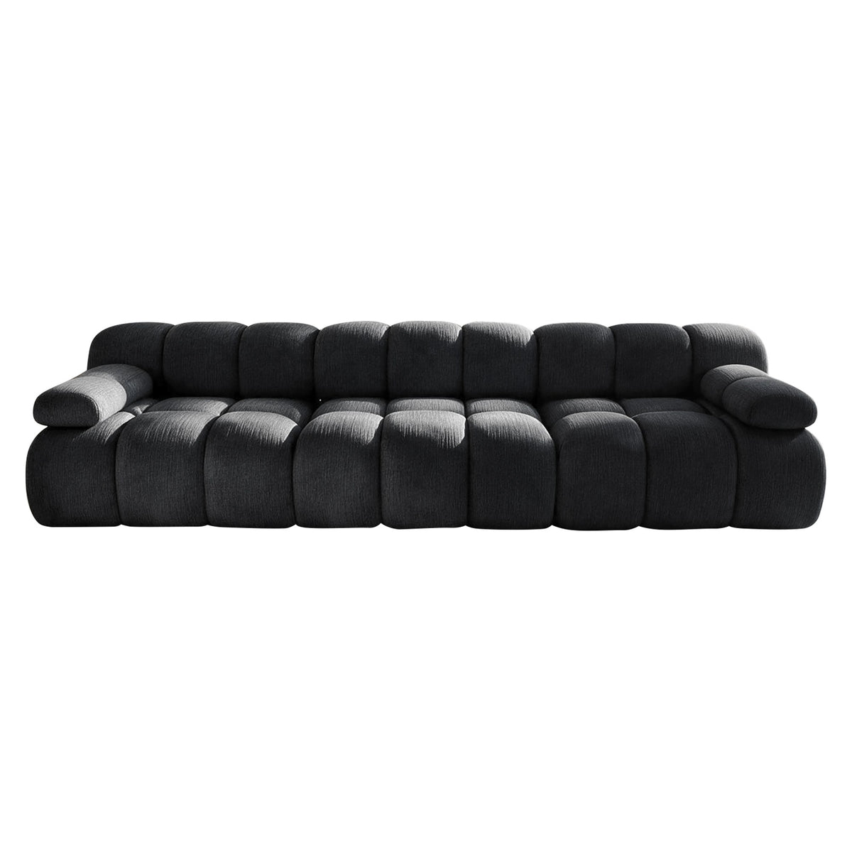 Chenille Boneless Sectional — 3/4/5/6-Seat — Dark Grey / 3-Seat