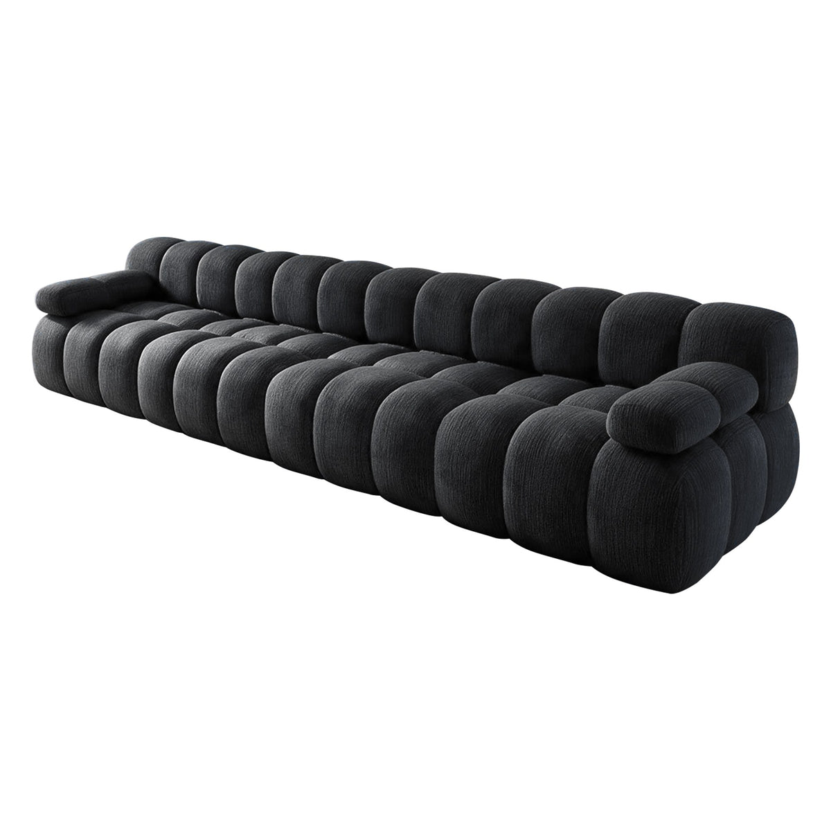 Chenille Boneless Sectional — 3/4/5/6-Seat — Dark Grey / 4-Seat