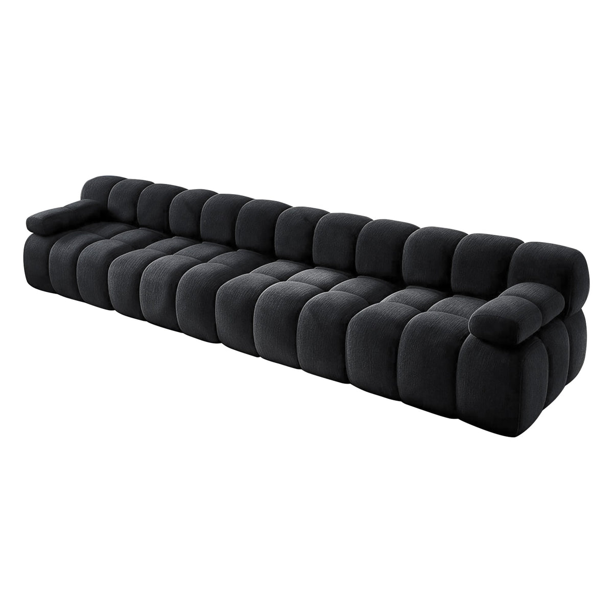 Chenille Boneless Sectional — 3/4/5/6-Seat — Dark Grey / 4-Seat