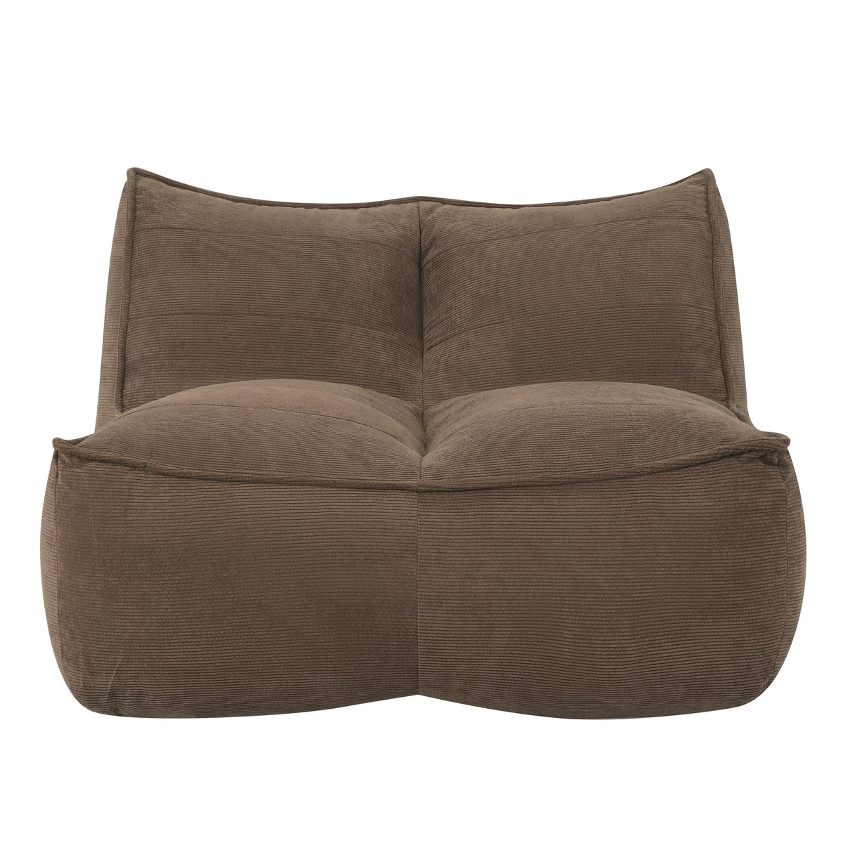Corduroy Boneless Couch — 2/3-Seat — Brown / 2-Seat